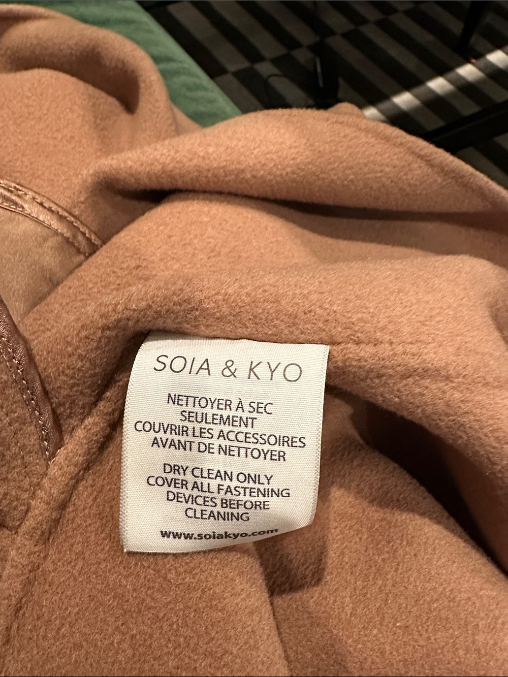 Soia & Kyo camel hooded draped coat XS - Picture 4 of 5
